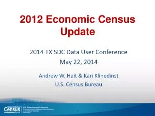 2012 Economic Census Update