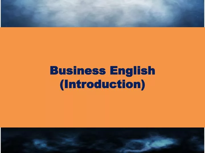 business english introduction