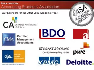 Our Sponsors for the 2012-2013 Academic Year: