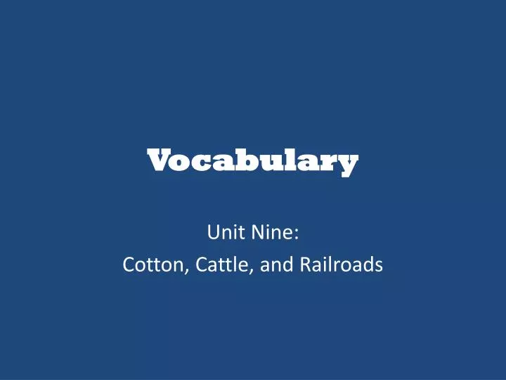 vocabulary