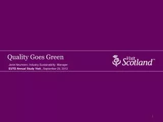 quality goes green