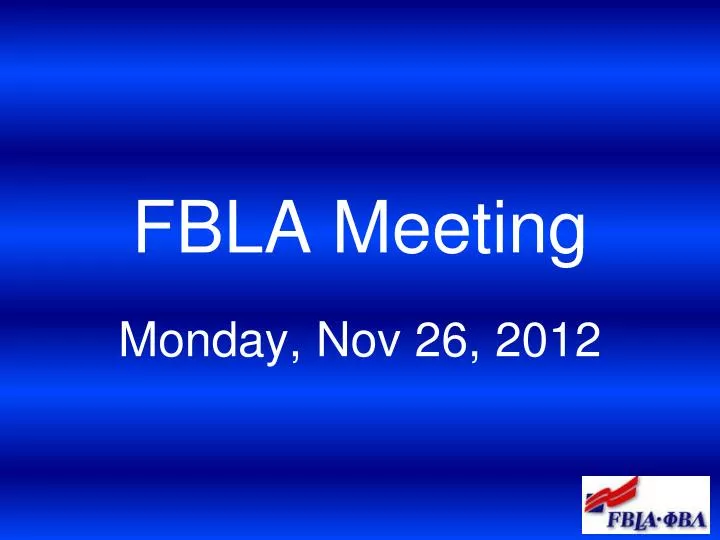 fbla meeting