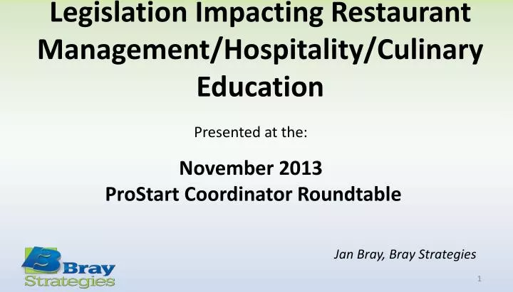legislation impacting restaurant management hospitality culinary education