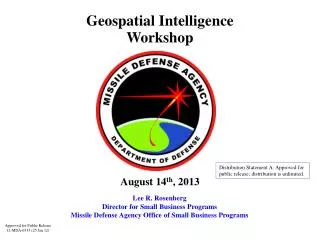 Geospatial Intelligence Workshop