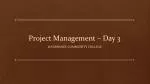 Project Management – Day 3