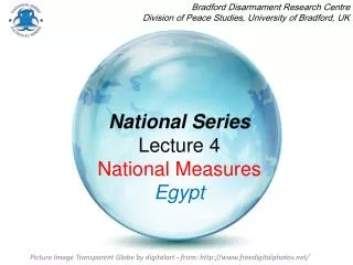 National Series Lecture 4 National Measures Egypt