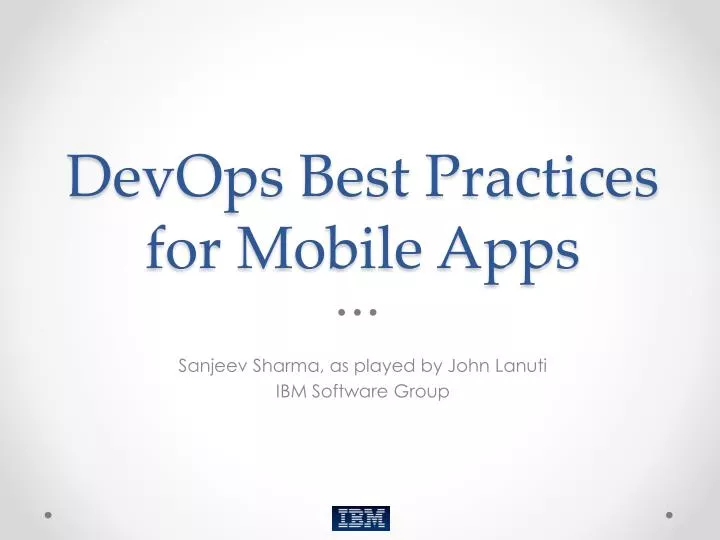 devops best practices for mobile apps