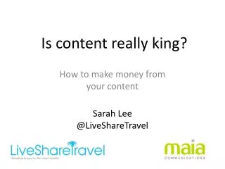  Is content really king ?