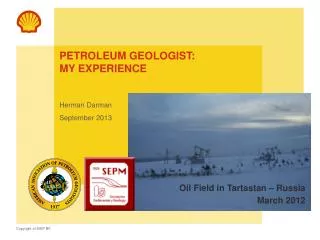 Petroleum geologist: My experience