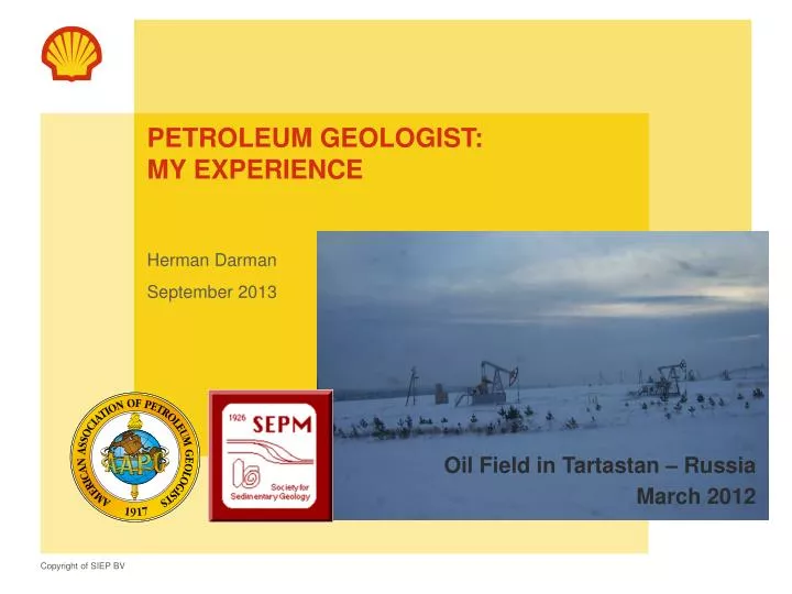 petroleum geologist my experience