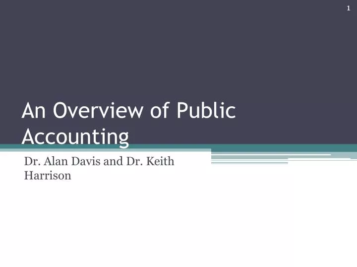 an overview of public accounting