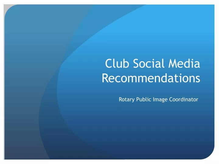 club social media recommendations