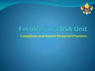 Finances in a BSA Unit