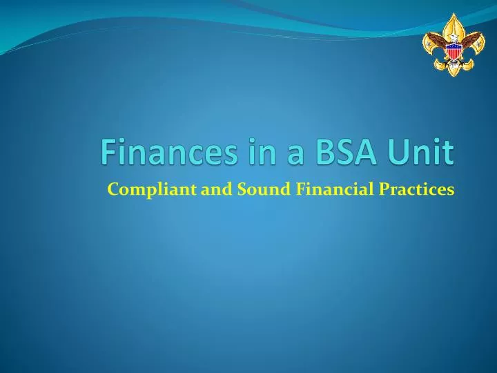finances in a bsa unit