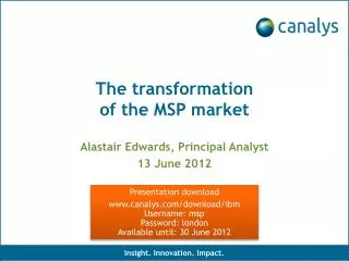 The transformation of the MSP market