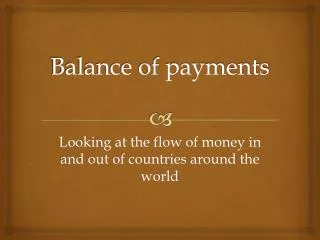 Balance of payments