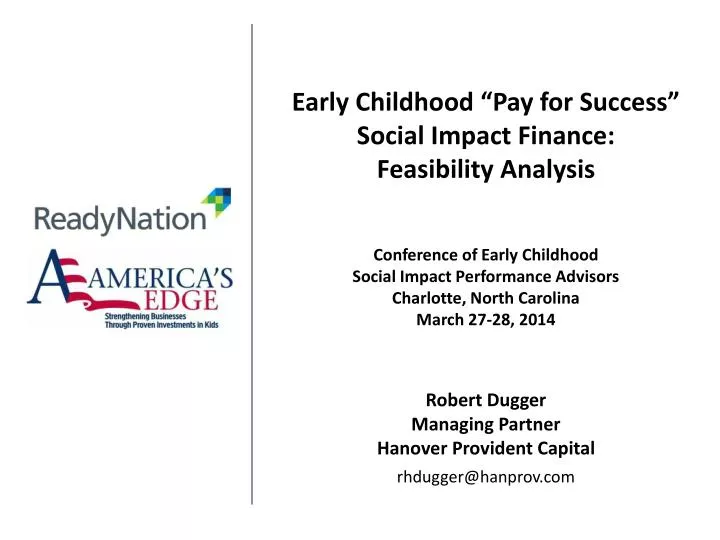 early childhood pay for success social impact finance feasibility analysis