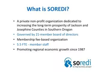 What is SOREDI?