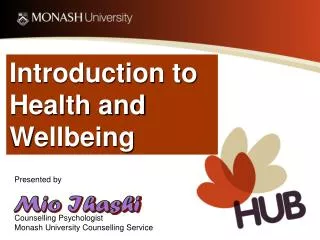 Introduction to Health and Wellbeing