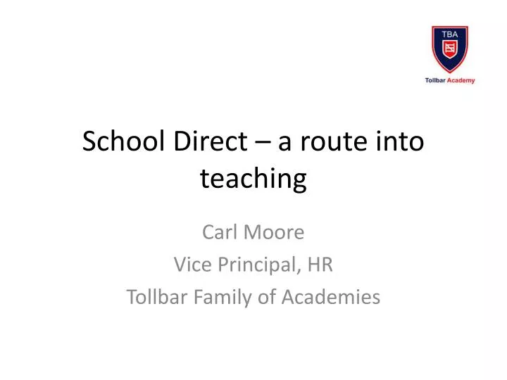 school direct a route into teaching