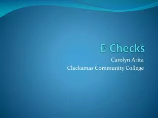 E-Checks