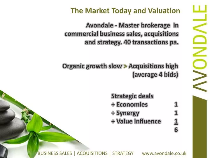 the market today and valuation