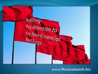 Auditing- Pay Attention to the Non-Financial Red Flags