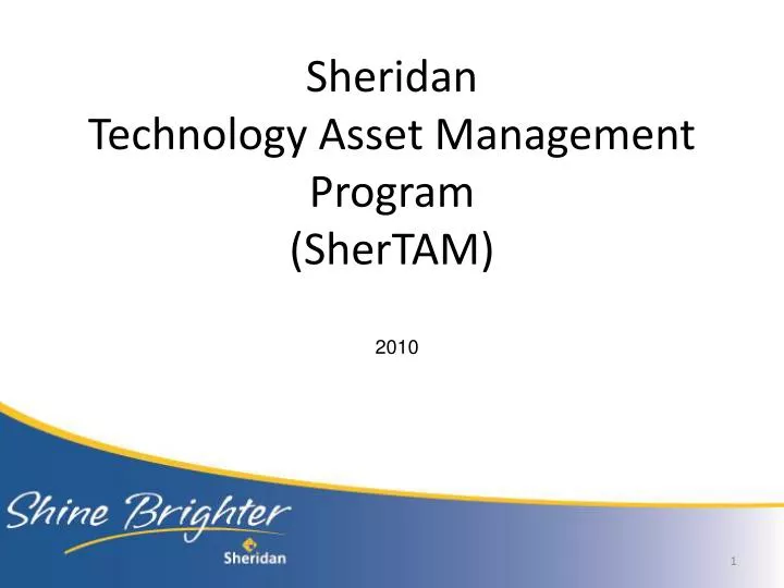 sheridan technology asset management program shertam