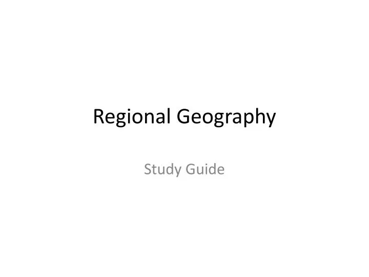 regional geography