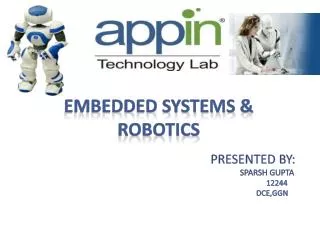 EMBEDDED SYSTEMS &amp; ROBOTICS