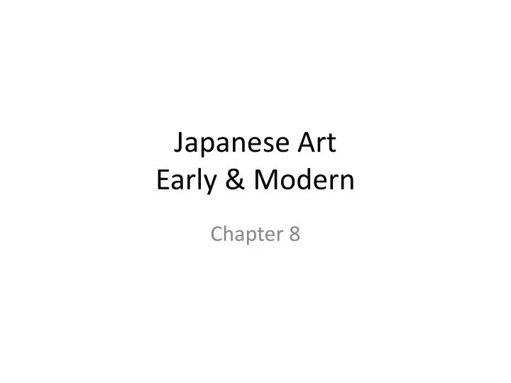 japanese art early modern