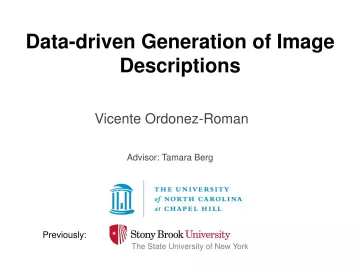 data driven generation of image descriptions