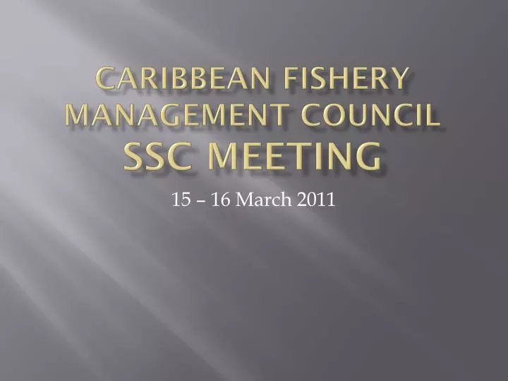 caribbean fishery management council ssc meeting