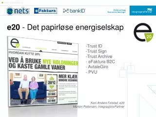 e20 det papirl se energiselskap