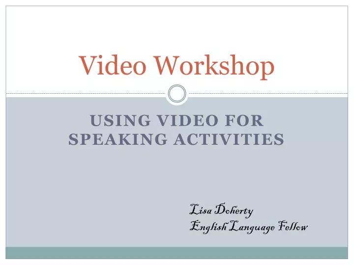 video workshop