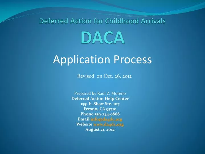 deferred action for childhood arrivals daca