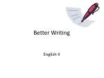 Better Writing - slide 1