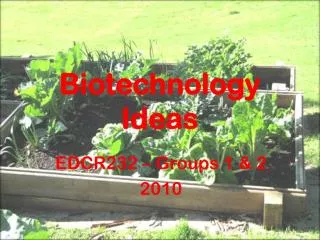 Biotechnology Ideas