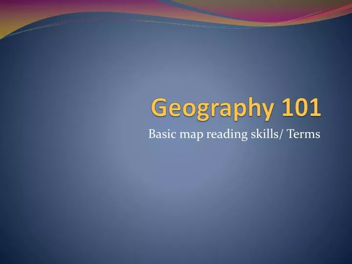 geography 101