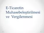 E-Ticaretin Muhasebeleştirilmesi ve Vergilenmesi - slide 1