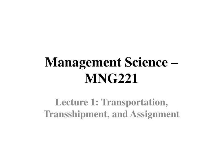 management science mng221