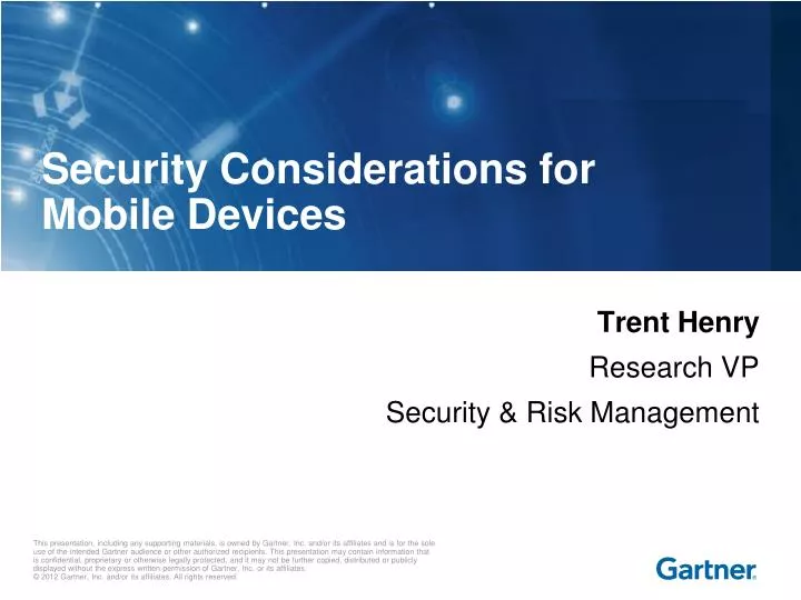 security considerations for mobile devices