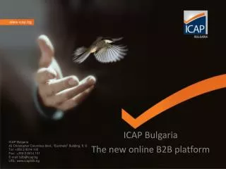 ICAP Bulgaria Т he new online B2B platform