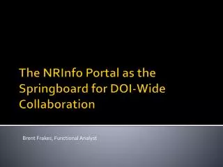 The NRInfo Portal as the Springboard for DOI-Wide Collaboration