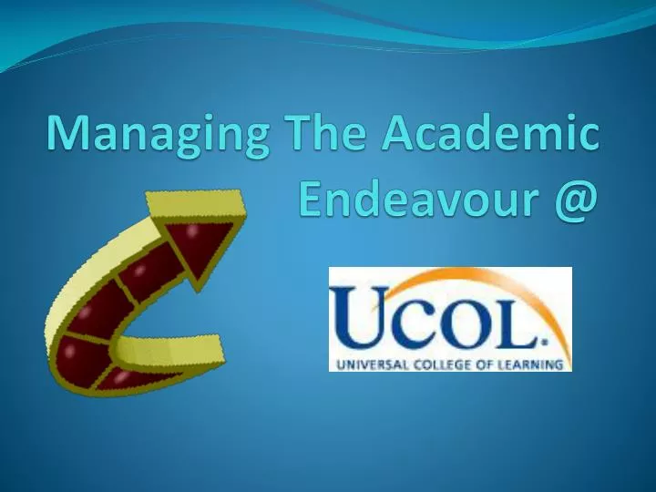 managing the academic endeavour @