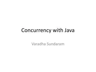 Concurrency with Java