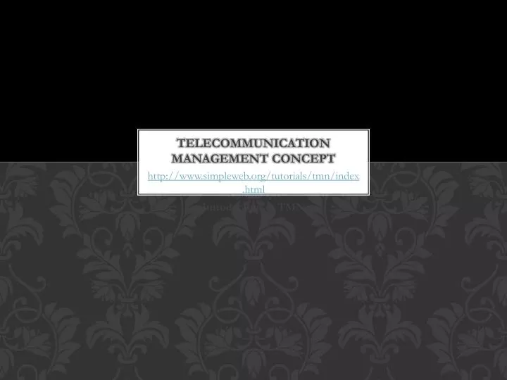 telecommunication management concept