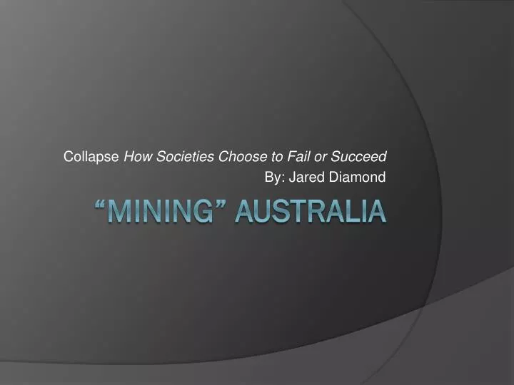 collapse how societies choose to fail or succeed by jared diamond