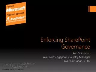 Enforcing SharePoint Governance