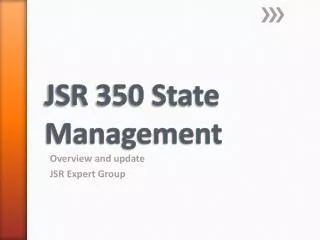 JSR 350 State Management